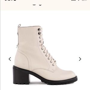 Seychelles Irresistible Lug Sole Combat Boot White